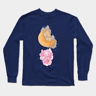 Elephant Moon Flying Long Sleeve T-Shirt